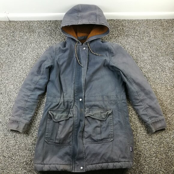 Patagonia Jacket Prairie Dawn Hooded Parka Sherpa Lined 28290 Womens XS